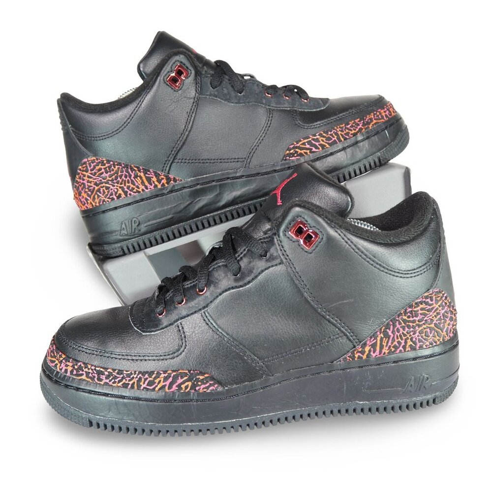 Air Jordan AJF 3 GS 323233-061 Youth 6 Women's‎ 7.5 Black/Berry